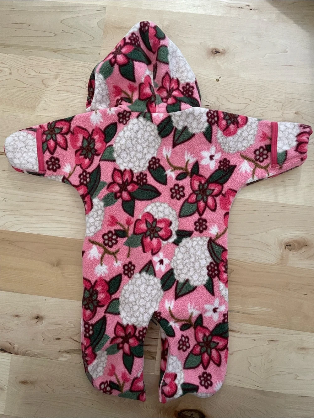 Patagonia Baby Synchilla Fleece Bunting Floral 3M Hooded Footed